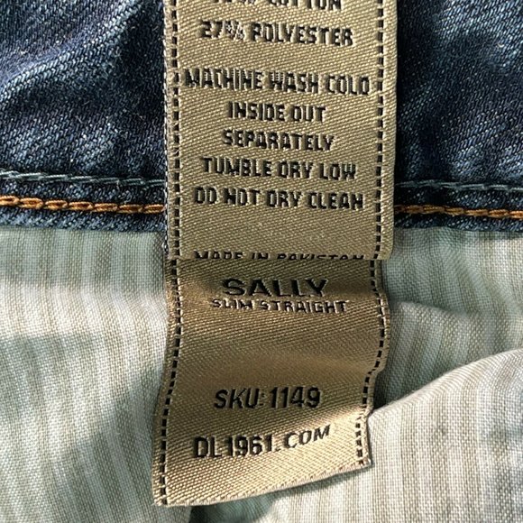 DL1961 Women's Straight Leg Jeans - Dark Blue - Picture 9 of 12